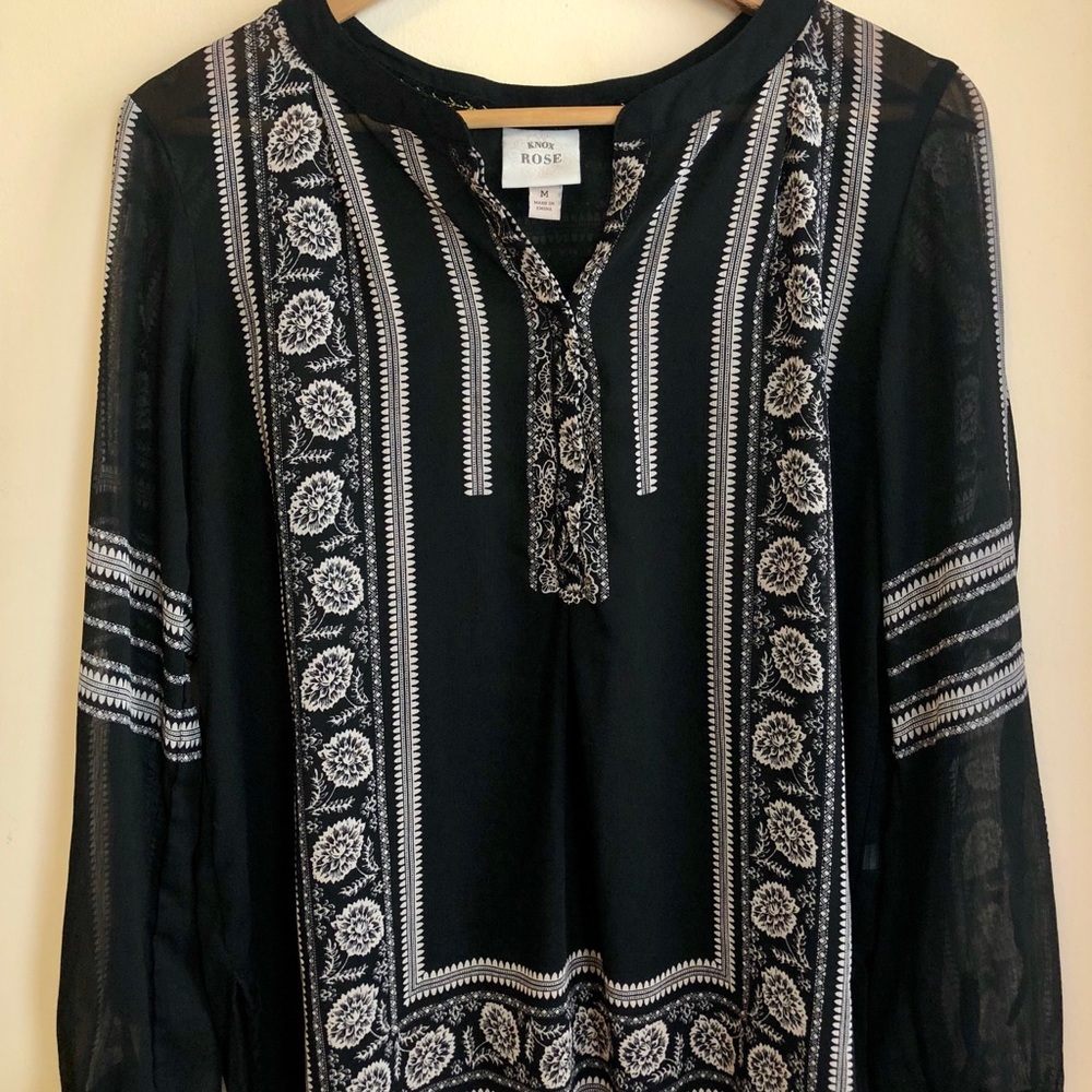 Black Sheer Blouse